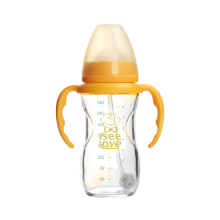 Food Grade Healthy Glass Baby Milk Feeder Bottles For Infants
